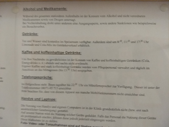Abbildung: Hausordnung (ohne Haftung)