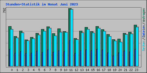 Stunden-Statistik im Monat Juni 2023