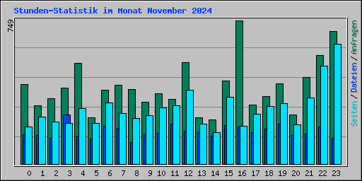 Stunden-Statistik im Monat November 2024