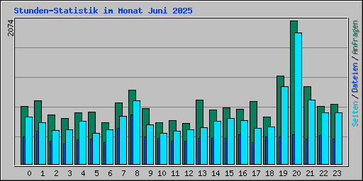 Stunden-Statistik im Monat Juni 2025